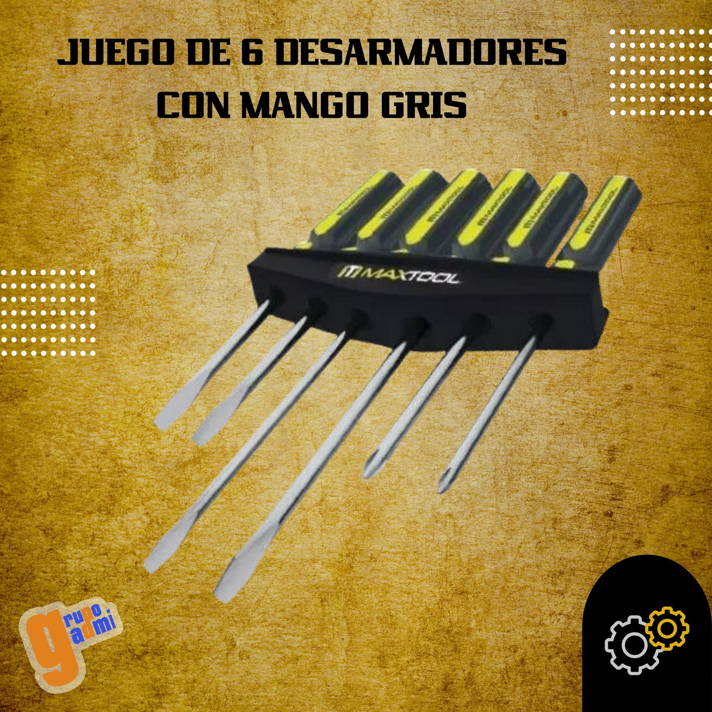 Juego DE 6 DESARMADORES DESARMADORES Punta Plana DESARMADORES Punta DE Cruz