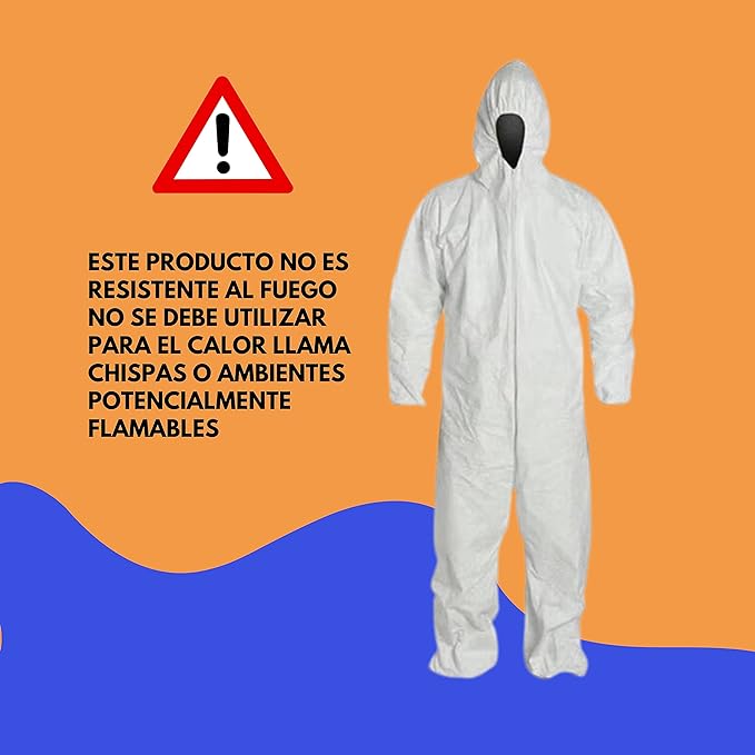 OVEROL TIPO TYVEK UNITALLA 2 OVEROL DESECHABLE INDUSTRIAL OVEROL PARA PINTAR OVEROL PARA TRABAJO DESECHABLE