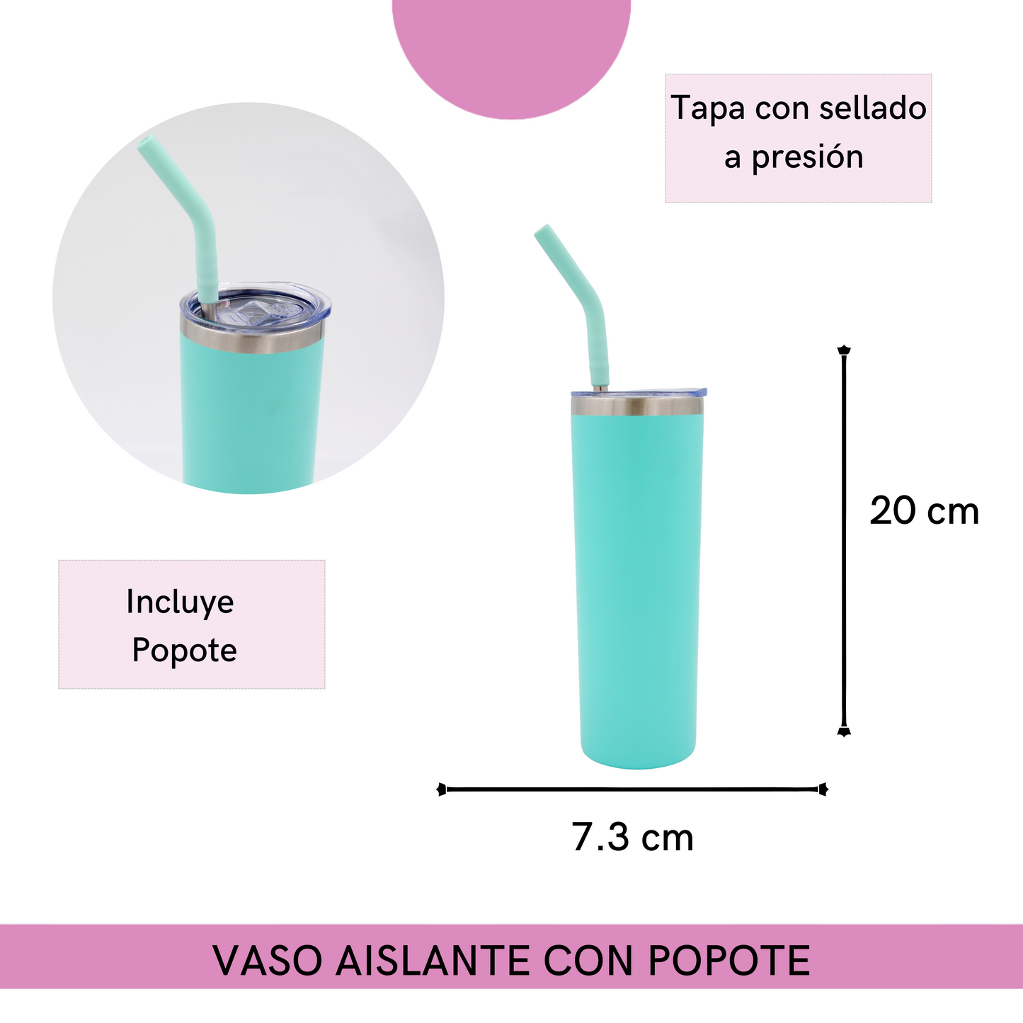 Termo Vaso Skinny 400ml De Acero Inoxidable Frio Calor Vaso térmico Frio Calor