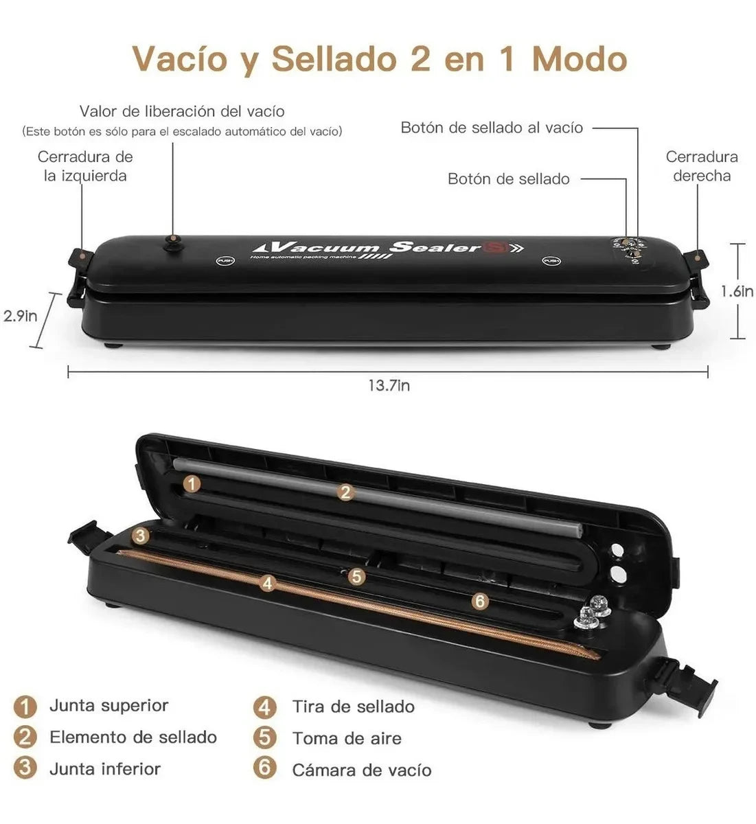 Máquina Selladora al Vacío,Sellador de Bolsas Maquina,Envasadoras al Vacío